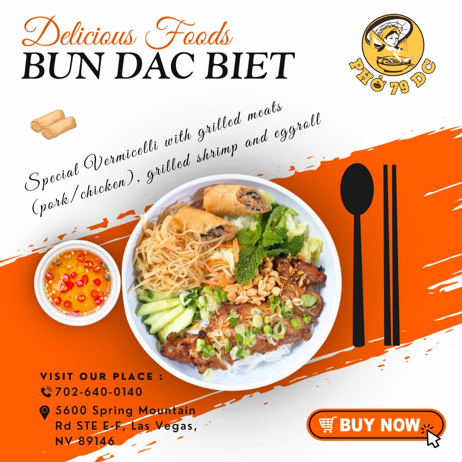 Special Vermicelli with Grilled Meat at PHO 79 DC - Vietnamese restaurant in Las Vegas, NV 89146